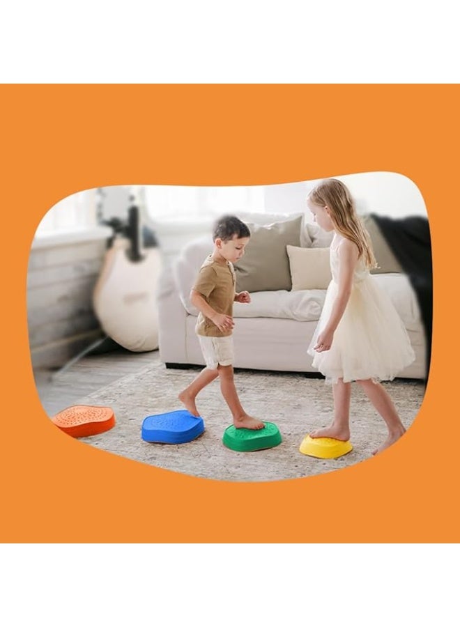 abley's Therapeutic Stepping Stones Balance Set, Rainbow Colors, 5-Piece Stackable Sensory Training System for Kids, Indoor Active Play - Image 3
